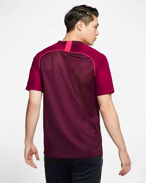 NIKE Men's F.C. Home Men's Short-Sleeve Football Shirt Burgundy AT6017 681 Size Large
