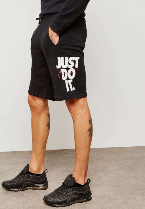 Original Mens Nike HBR Just Do It Shorts Black AQ7987 010 Size Large