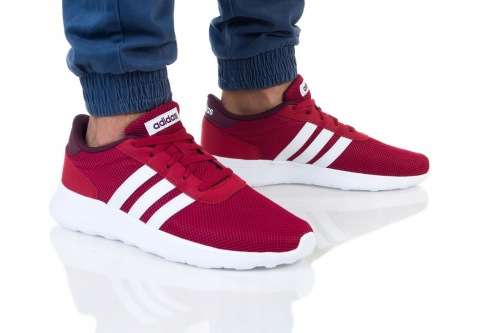 Original Men's adidas Lite Racer Active Maroon/ Cloud White EE8247 Size UK 9 (SA 9)