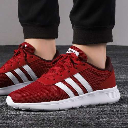 Original Men's adidas Lite Racer Active Maroon/ Cloud White EE8247 Size UK 9 (SA 9)