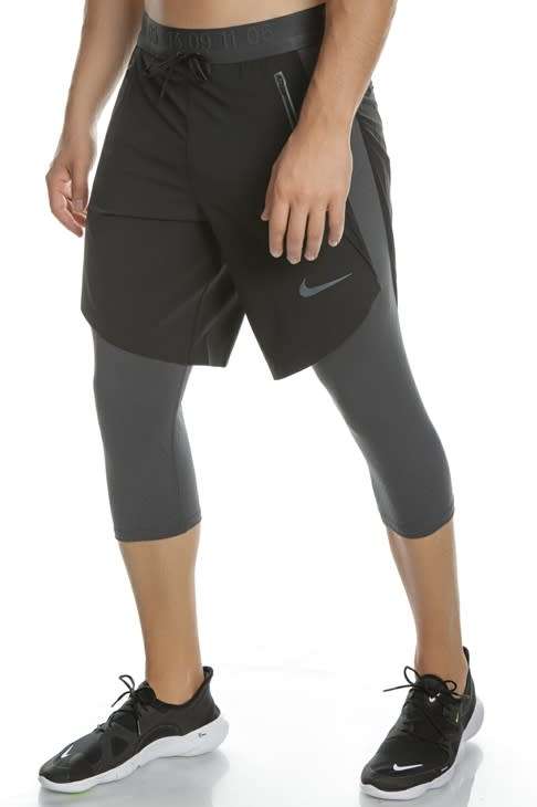 Original Mens Nike 3/4 Pants Tech Pack 2 IN 1 SHORTS Anthracite Grey AQ6536 060 Size Large