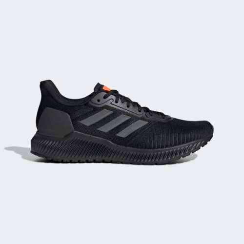 Original Mens adidas Running Solar Ride Core Black / Grey Six / Solar Orange EF1421 UK 10 (SA 10)