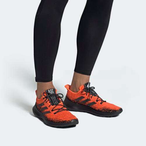 Original Mens adidas SENSEBOUNCE+ Hi-Res Coral / Black / Active Orange G27233 Size UK 8 (SA 8)