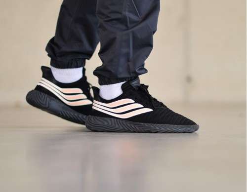 Original Mens adidas SOBAKOV Core Black/ Chalk Coral BB7674 Size UK 7 (SA 7)