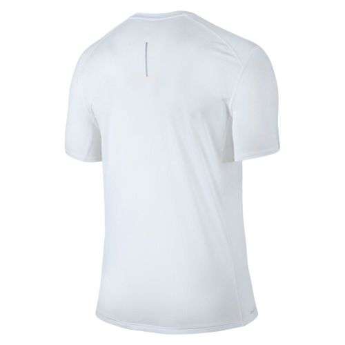 Original Men's Nike Dri-Fit Miler Short Sleeve Top White AT3951 100 Size Large