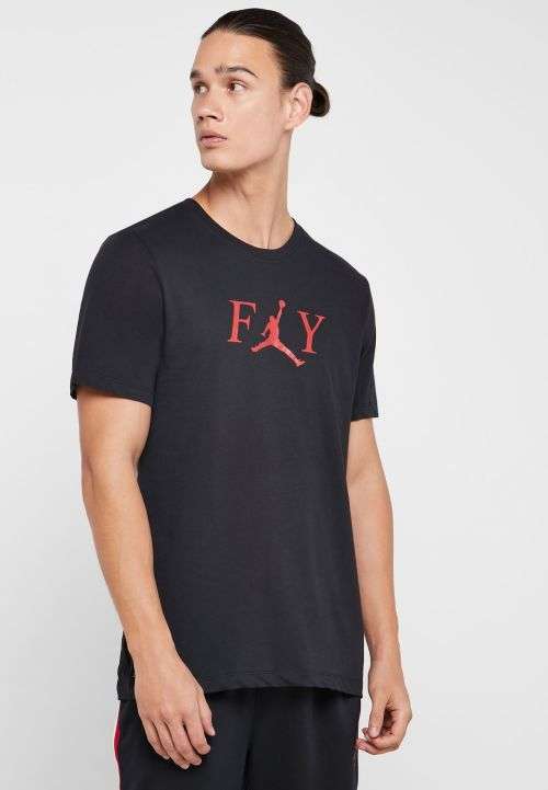 Nike Men's Jordan FLY Short Sleeve Crew Tee Shirt Black AT8932 010 Size Extra Large