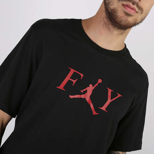 Nike Men's Jordan FLY Short Sleeve Crew Tee Shirt Black AT8932 010 Size Extra Large