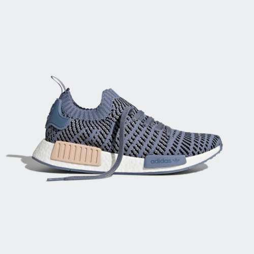 Original Women's adidas NMD_R1 STLT Primeknit Raw Steel / Ash Pearl CQ2029 Size UK 5 (SA 5)