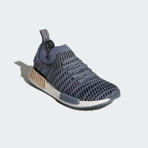Original Women's adidas NMD_R1 STLT Primeknit Raw Steel / Ash Pearl CQ2029 Size UK 5 (SA 5)