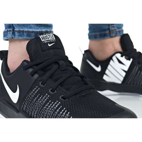 Original Boy's Nike Team Hustle Quick 922680 004 Black/White Size UK 4 (SA 4)