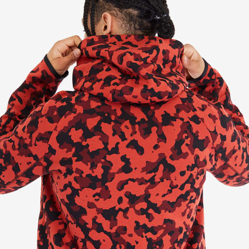 Original Men's Nike Tech Fleece Camouflage Hoodie CJ5975 603 Size Large