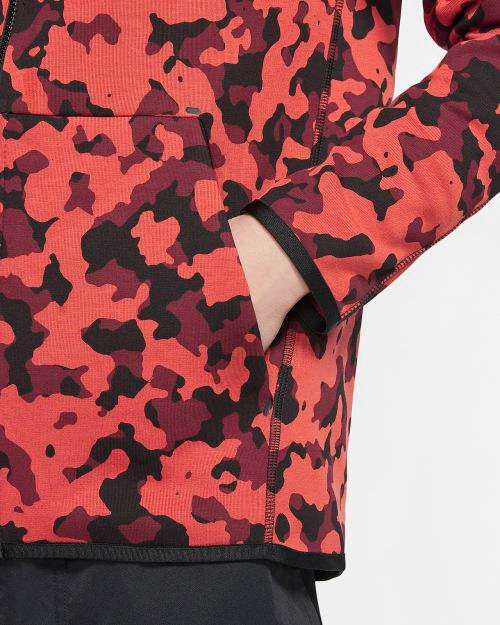 Original Men's Nike Tech Fleece Camouflage Hoodie CJ5975 603 Size Large
