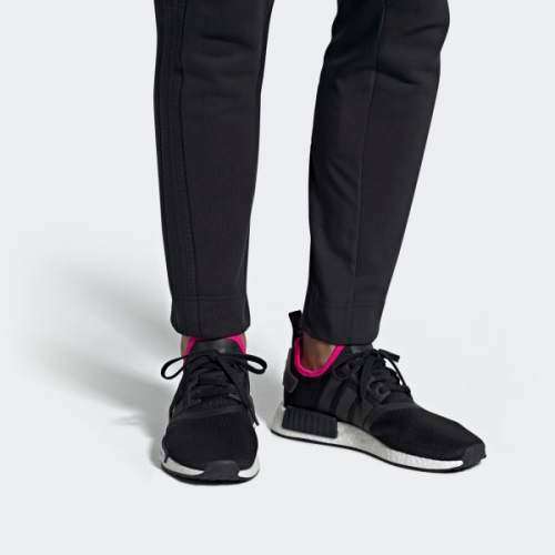 Original Mens adidas NMD_R1  Core Black / Shock Pink DB3586 Size UK 10 (SA 10)