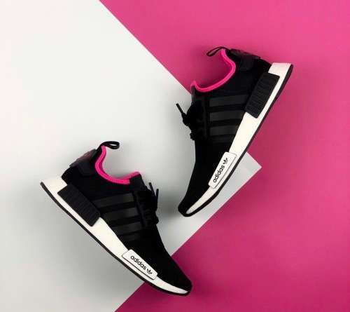 Original Mens adidas NMD_R1  Core Black / Shock Pink DB3586 Size UK 10 (SA 10)