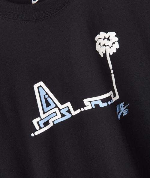 NIKE Men's Skateboarding YOON SB VENICE TEE BLACK CU0304 010 Size XL