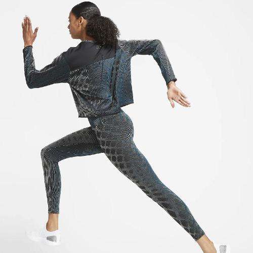 Original Womens Nike Epic Luxe Run Division Women's 7/8 Running Tights CU6175 301 Size Medium