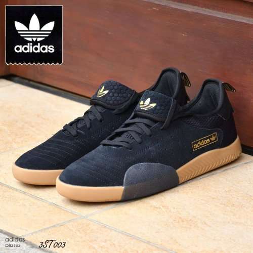 Original Men's adidas 3ST.003 Core Black / Gold Metallic DB3163 Size UK 8 (SA 8)