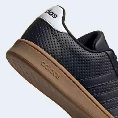 Original Mens adidas Grand Court  Core Black / Cloud White EE7885 Size UK 8 (SA 8)
