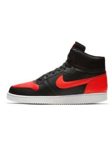Original Men's NIKE EBERNON MID Black/ Habanero Red AQ1773 005 Size UK 9 (SA 9)