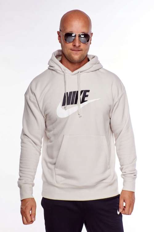 Nike Men's Hoodie Sportswear Heritage Silver Grey CN8752 072 Size Extra Large