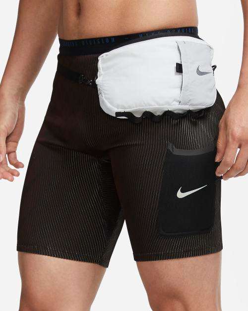 Nike Men's Run Division 3 In 1 Running Shorts Pure Platinum/ Black CU5556 043 Size Medium