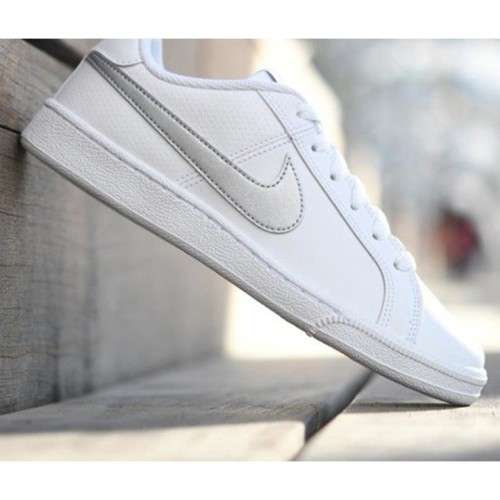 NIKE Women's Court Royale White/ Metallic Silver 749867 100 Size UK 5 (SA 5)