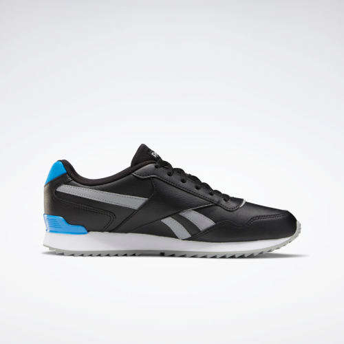 Reebok Men's ROYAL GLIDE RIPPLE CLIP Black/ Pure Grey 4/ Horizon Blue FV0198 Size UK 7 (SA 7)