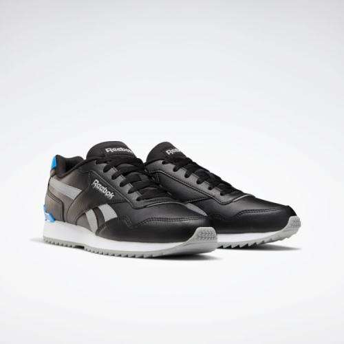 Reebok Men's ROYAL GLIDE RIPPLE CLIP Black/ Pure Grey 4/ Horizon Blue FV0198 Size UK 7 (SA 7)
