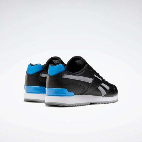 Reebok Men's ROYAL GLIDE RIPPLE CLIP Black/ Pure Grey 4/ Horizon Blue FV0198 Size UK 7 (SA 7)