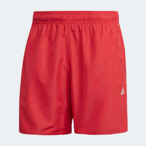 adidas CLX SOLID SWIM SHORTS Glory Red FJ3380 Size Large