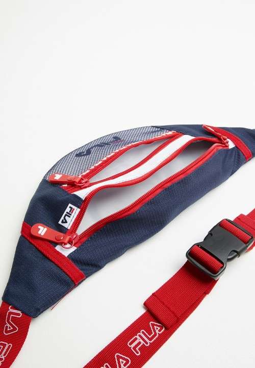 FILA Hip Sack Waistpack Running Waist Belt Bag Navy/ Red F1013269