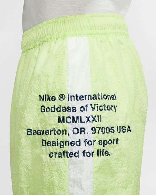 Nike Men's Sportswear Swoosh Woven Shorts Barely Volt White Black CJ4904 701 Size XXL