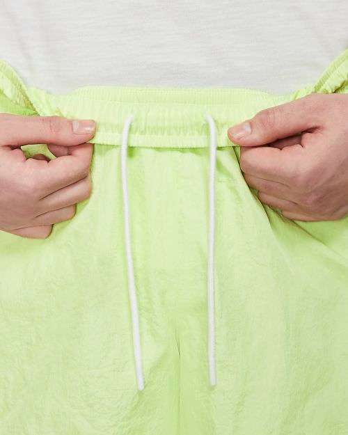 Nike Men's Sportswear Swoosh Woven Shorts Barely Volt White Black CJ4904 701 Size XXL