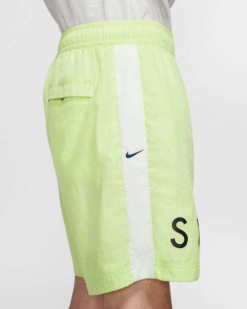 Nike Men's Sportswear Swoosh Woven Shorts Barely Volt White Black CJ4904 701 Size XXL