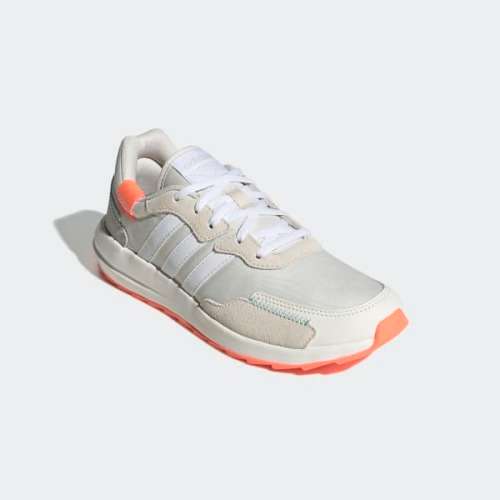 adidas Women's RETRORUN's Chalk White /Cloud White/Signal Coral EH1858 Size UK 7 (SA 7)