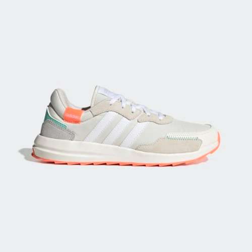 adidas Women's RETRORUN's Chalk White /Cloud White/Signal Coral EH1858 Size UK 7 (SA 7)