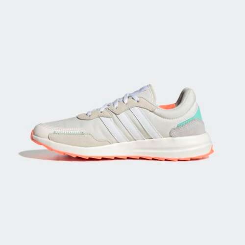 adidas Women's RETRORUN's Chalk White /Cloud White/Signal Coral EH1858 Size UK 7 (SA 7)