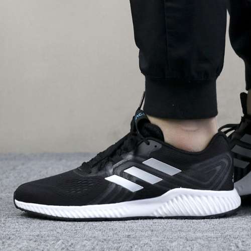 adidas Men's AEROBOUNCE 2 Core Black / Silver Metallic EF0536 Size UK 11 (SA 11)