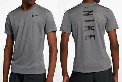 NIKE RUNNING MILER TECH SHIRT GUNSMOKE/ATMOSPHERE GREY CD8297 056 Size Large