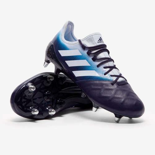 adidas Men's KAKARI LIGHT SOFT GROUND BOOTS LEGEND INK/ SHOCK CYAN BB7982 Size UK 10 (SA 10)