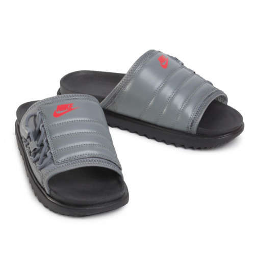 Nike Men's Asuna Slides Black/University Red/ Grey CI8800 006 Size UK 7 (SA 7)