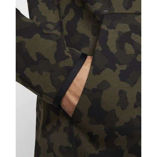Nike Men's Sportswear Tech Camouflage FULL ZIP Printed Hoodie CJ5975 222 Size Large