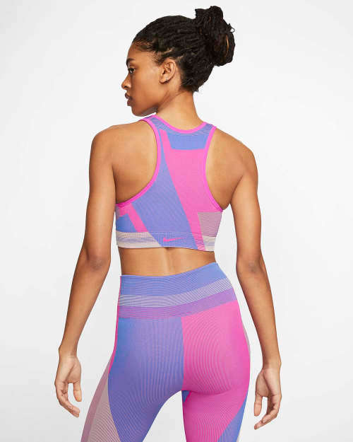NIKE Icon Clash Women's Seamless Light Support Sports Bra CJ0557 601 Size Medium
