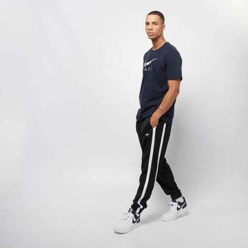 NIKE Men's Swoosh Air Metallic Graphic Tee 100% Cotton Blue/Silver BV0626 451 Size Large