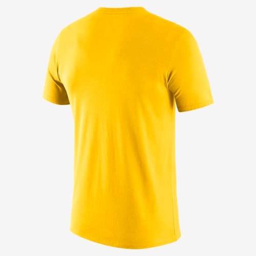 NIKE Men's NBA Los Angeles Lakers Dri-FIT Tee Shirt Sunrise Yellow AT0421 741 Size Large