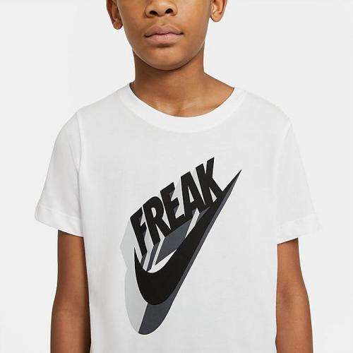 Nike Boy's DRI-FIT GIANNIS FREAK TEE SHIRT White CZ1693 100 Size Large