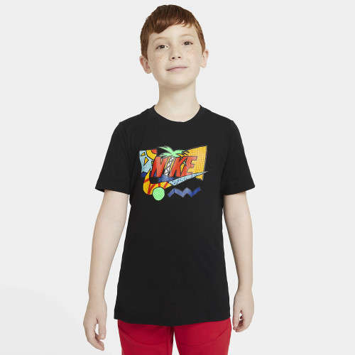 Nike Boy's Futura Palm Kids Tee Shirt Black CZ1840 010 Size Large