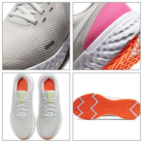 Nike Women's Revolution 5 Platinum Tint / Pink Blast BQ3207 007 Size UK 5.5 (SA 5.5)