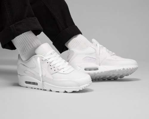 NIKE Men's Air Max 90 Essential White/White 537384 111 Size UK 11 (SA 11)