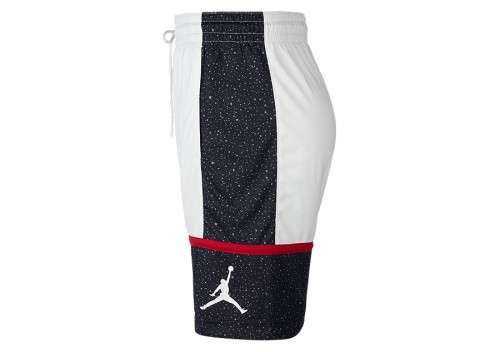 NIKE AIR JORDAN JUMPMAN GRAPHIC SHORTS White/Black AV3211 010  Size Large